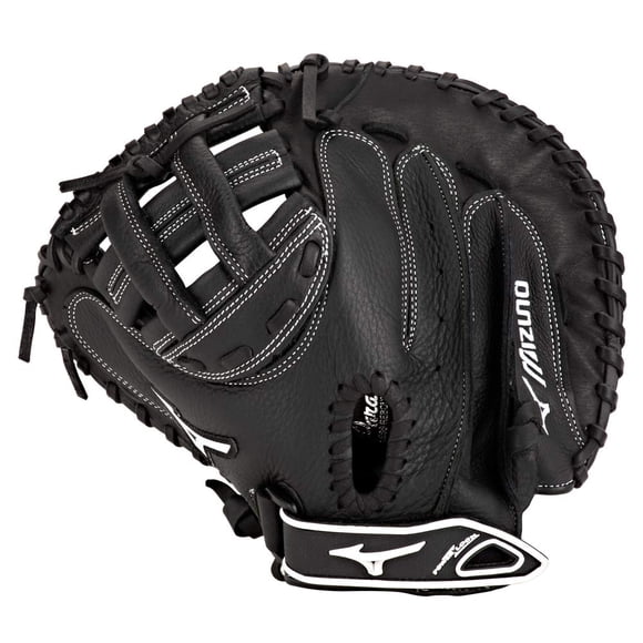 Manopla Mizuno Prospect Gxs102 Fastpitch de 32,5 cm, color negro