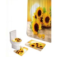 Genérico - Set De 4 Piezas Para Baño Con Estampado 17