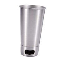 Magideal - Vaso De Cerveza De Acero Inoxidable Con Abrebotellas 500 Ml Taza De Café Reutilizable Fácil De Limpiar Taza De Café De Acero Inoxidable Para Bebidas