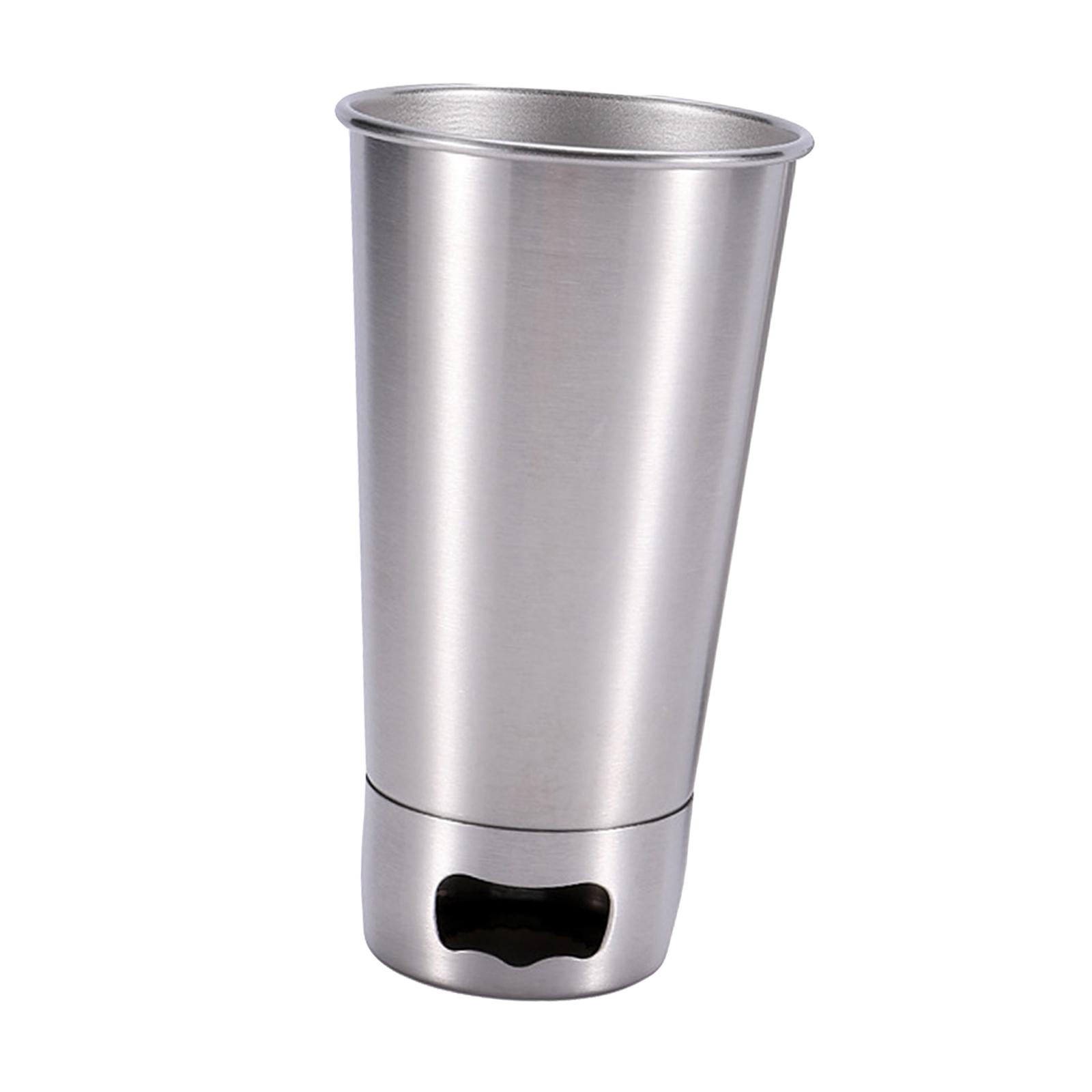 Magideal - Vaso De Cerveza De Acero Inoxidable Con Abrebotellas 500 Ml Taza De Café Reutilizable Fácil De Limpiar Taza De Café De Acero Inoxidable Para Bebidas