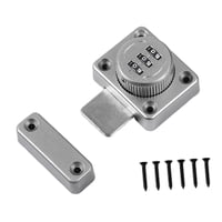 Bothyi - Cerradura De Seguridad Con Contraseña Para Puerta, Cerradura Giratoria Para Proteger Espacios Privados, Color Plateado