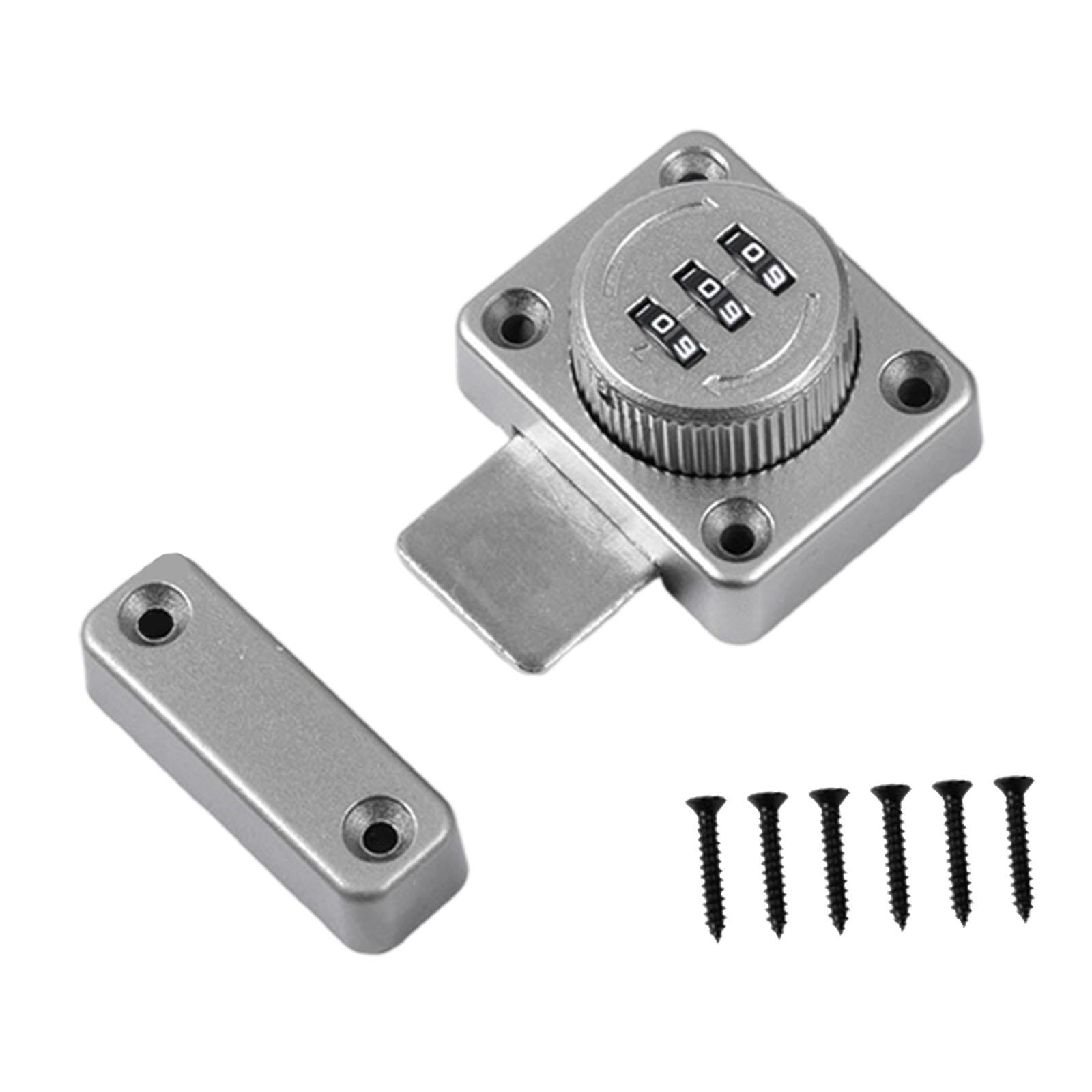 Bothyi - Cerradura De Seguridad Con Contraseña Para Puerta, Cerradura Giratoria Para Proteger Espacios Privados, Color Plateado