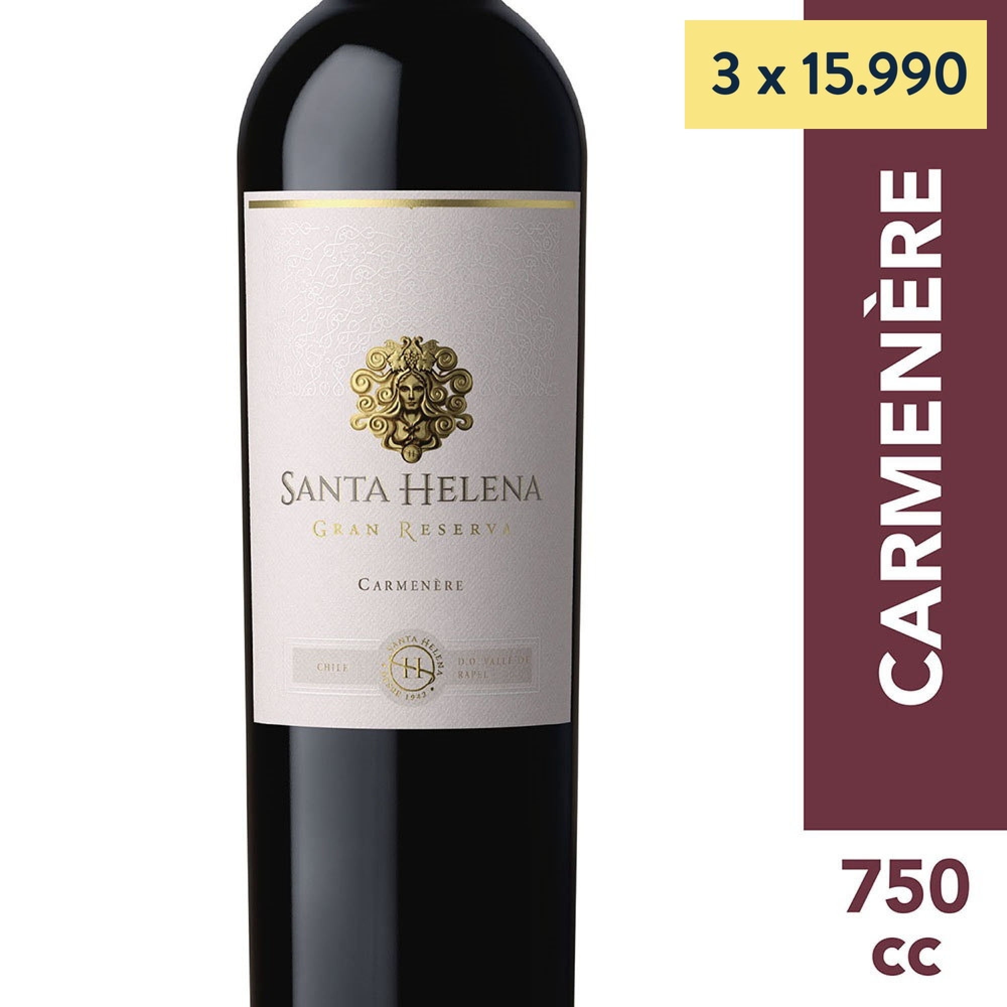 Vino Tinto Gran Reserva Carmenere Botella Selección Del Directorio 750 ml Santa Helena