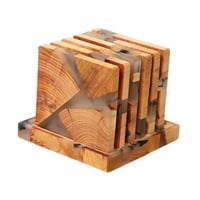 Magideal - 6X Posavasos De Resina, Almohadillas Para Tazas, Aislamiento Térmico, Taza Para Té Y Café, Posavasos Para Mesa, Posavasos Para Bebidas, Vajilla Para N Cuadrado