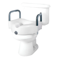 Genérico - Alza Baño Wc Con Apoya Brazos Color Blanco 1 Unidad