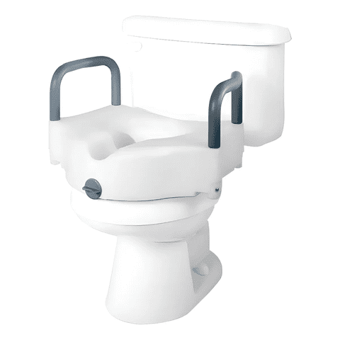 Genérico - Alza Baño Wc Con Apoya Brazos Color Blanco 1 Unidad