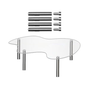 Magideal - Estante De Exhibición De Acrílico Estante Elevador De Exhibición De Joyería Organizador De Esmalte De Uñas Almacenamiento Organizador De Maquillaje De 25X144X5Cm