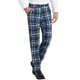 thumbnail image 5 of INSPIRE CHIC Pantalones de Traje Clásicos de Ajuste Regular con Frente Plano y Cintura Elástica para Hombre a Cuadros 36 Azul Marino, 5 of 7