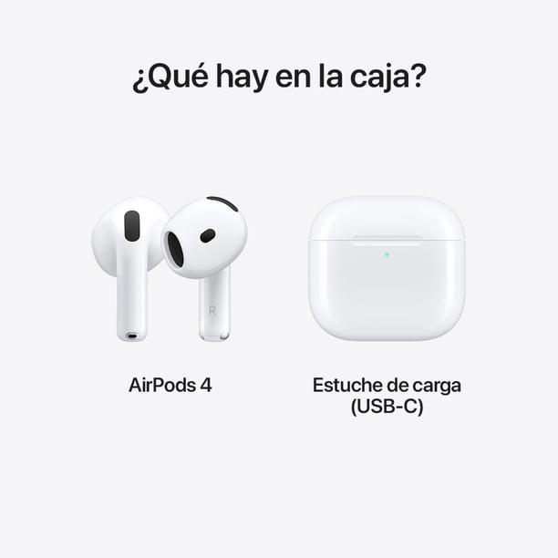 Audífonos In-ear AirPods 4 MXP63AM/A Bluetooth 5.3 Blanco | Lider