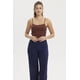 thumbnail image 1 of Polera Peto Mujer Crop Rib Café, 1 of 4