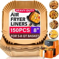 Reluien - Forros Desechables Para Freidora Air Fryer, 150 Piezas, 8 Pulgadas, Para Freidoras De 5 A 8 Cuartos