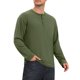 thumbnail image 4 of INSPIRE CHIC Camisetas Henley de Manga Larga para Hombre con Botones, Camisa Casual de Negocios XL Verde Oliva, 4 of 6