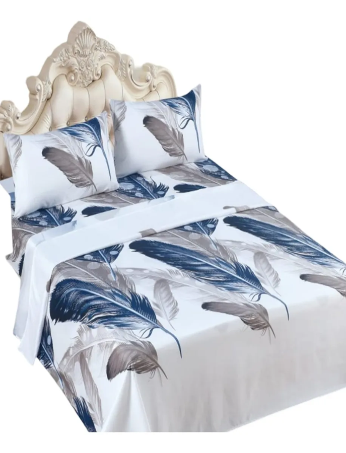 Genérico - Sabana 1.5 Plaza 144 Hilos Algodón Suave