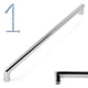 thumbnail image 1 of Tirador Para Gabinete Barra Cuadrada Cromada De 25 6 Cm, 1 of 6