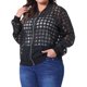 thumbnail image 4 of Agnes Orinda Conjuntos de Halloween Chaqueta Bomber Tallas Grandes para Mujeres Escuela Universidad Manga Larga con Aberturas Cuello de Béisbol Cremallera Exterior 4X Negro, 4 of 6