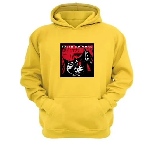 Poleron Canguro Faith No More Amarillo Talla M Unisex
