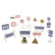 thumbnail image 2 of 18pcs bloque calle tráfico signo playset juguete tráfico conocimiento conocimiento educativo #d, 2 of 5