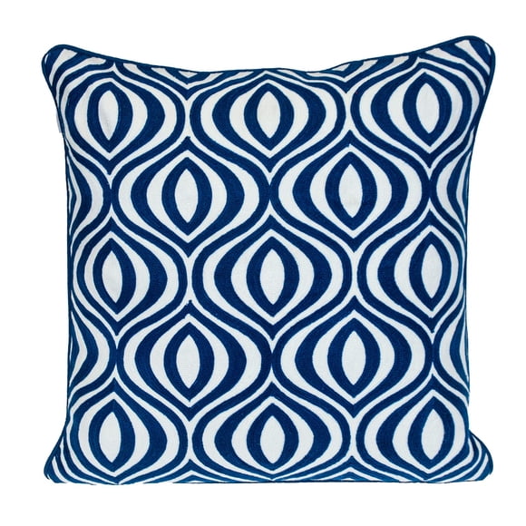 Almohada cuadrada geométrica azul 50x50 cm de la colección Parkland