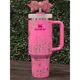 thumbnail image 1 of Vaso Térmico Stitch & Angel Stanley 1,2lts | Inspirado en Lilo & Stitch Disney | Rosa Peonía, 1 of 3