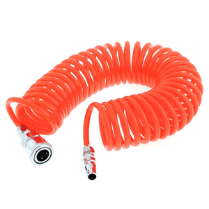 Erux - Manguera Espiral Para Compresor De Aire 8Mtx5Mm Con Acoples Naranja