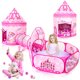 thumbnail image 1 of Tienda de campaña Princess GeerWest de 3 piezas con piscina de bolas y túnel de rastreo para niñas, 1 of 6