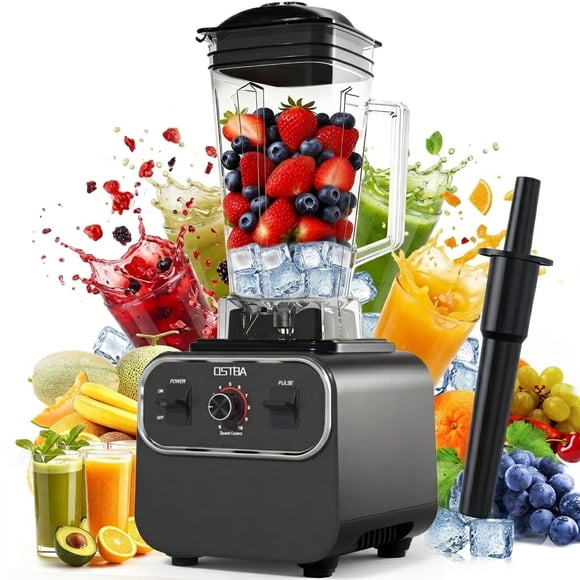 Licuadora OSTBA 1600W 2L 10 velocidades con cuchillas de 6 hojas sin BPA
