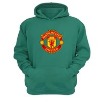Genérico - Polerón Canguro Manchester United Verde Aguamarina Talla Xl Unisex