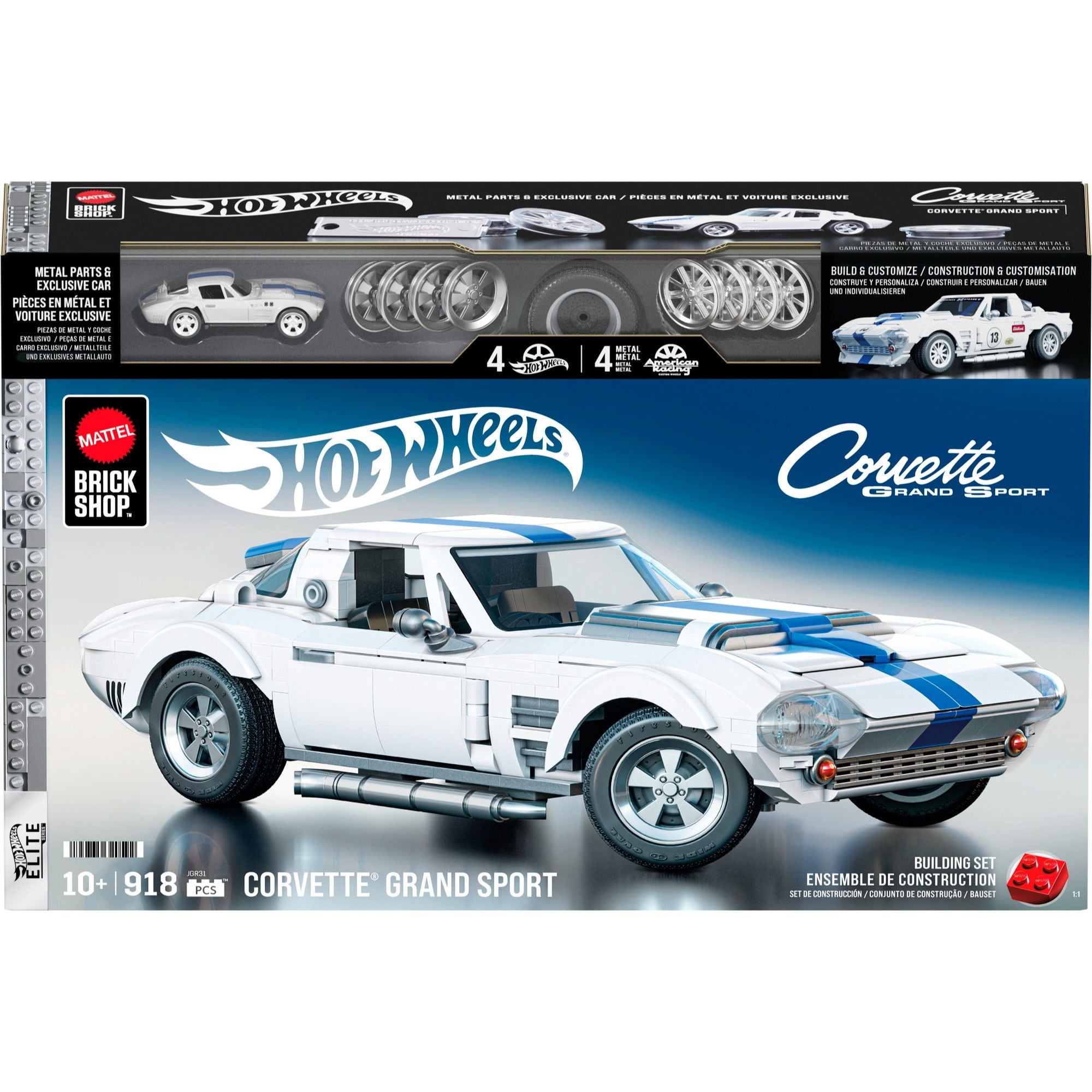 Auto Mattel BrickShop Hot Wheels Corvette Elite '63 Grand Sport
