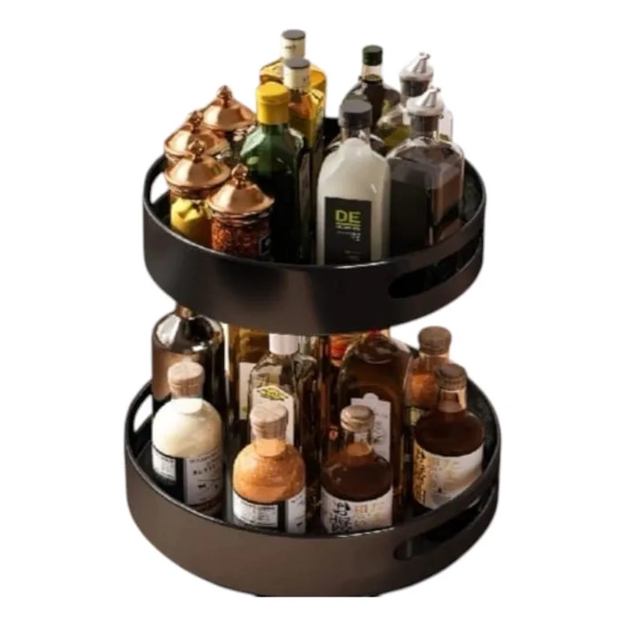 Genérico - Bandeja Giratoria Decorativa Doble Nivel Organización Jhn