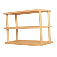 Bothyi - Organizador De Escritorio Estante De Exhibición De Soporte De Mesa De 2 Capas Para Apartamento De Cocina Marrón