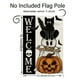 thumbnail image 3 of 1pc Halloween Ghost Cat Boo Garden Flag Burlap Welcome Holiday Yard Outside No Flag Pole 12X18 Inch, 3 of 4