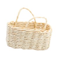 Bothyi - 1/12 Casa De Muñecas Cesta Tejida A Mano Hecha A Mano Elegante Mini Para Casa De Muñecas Escena Rectángulo