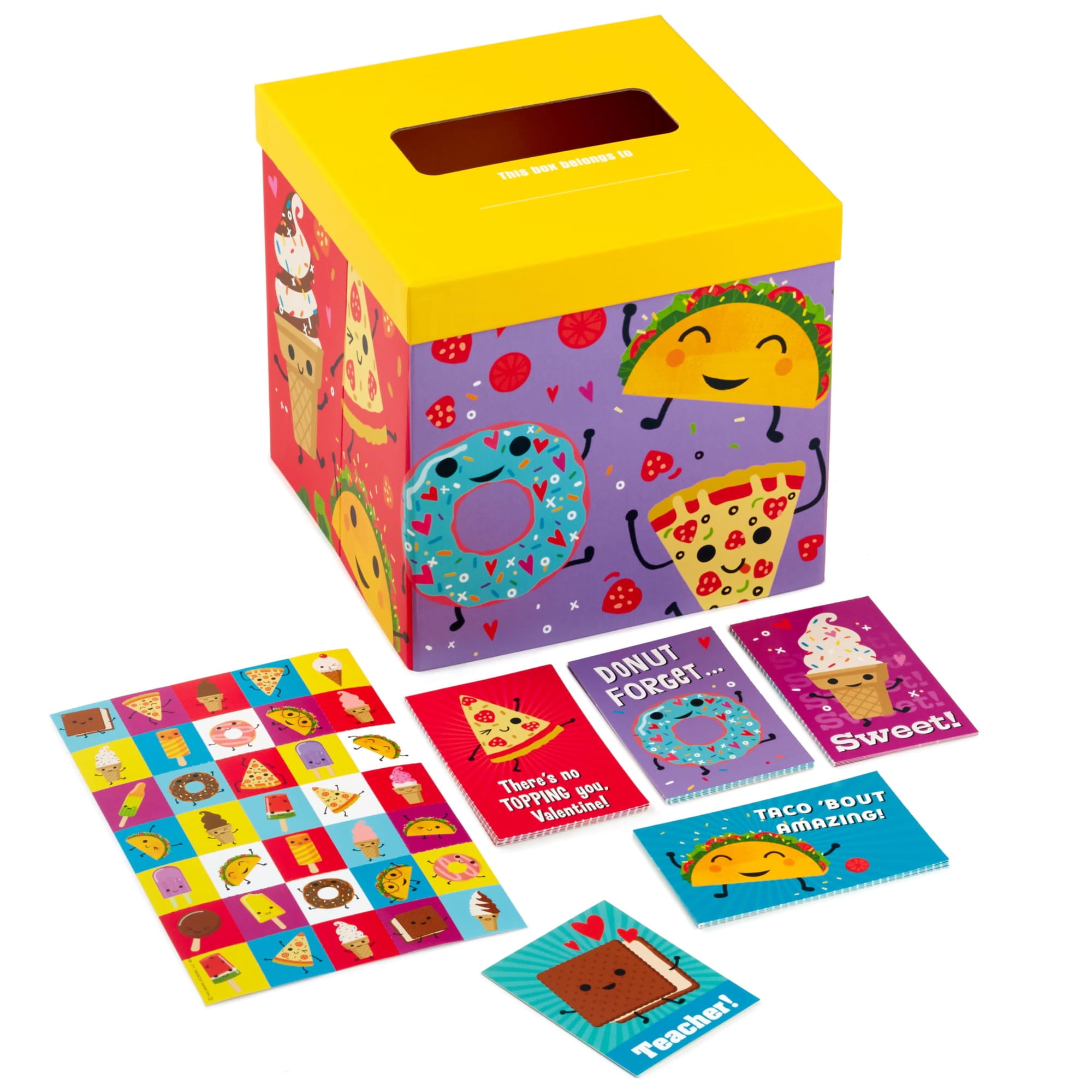 Caja De Tarjetas De San Valentín Hallmark, 32 Tarjetas Y 35 Stickers
