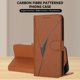 thumbnail image 2 of Funda Cartera Fibra de Carbono para Samsung Galaxy S22 con Soporte y Cierre Magnético Marrón, 2 of 6
