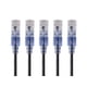 thumbnail image 1 of Cable De Coión Ethernet Cat6a 10g Utp De 7 Pies Paquete De 5 Negro, 1 of 5