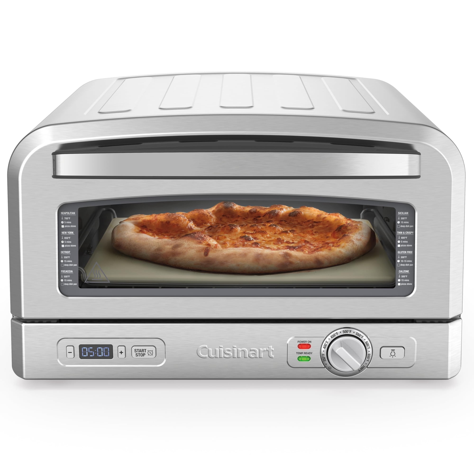 Horno Para Pizza Cuisinart Cpz-120 De Acero Inoxidable 30 Cm 350-700 W