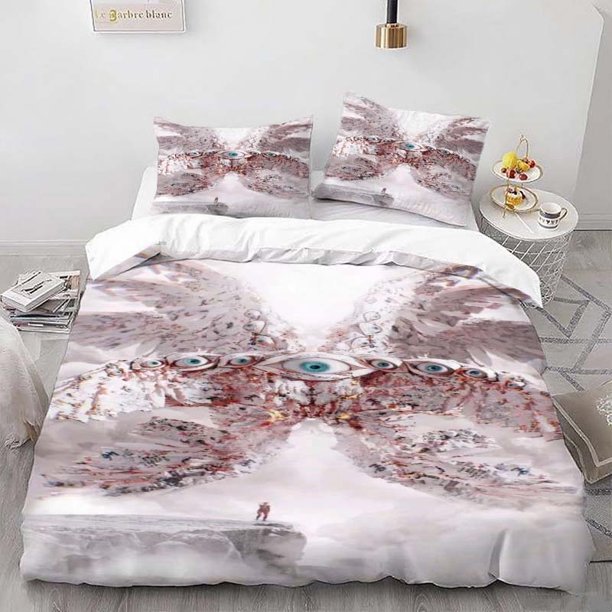 3pcss Many-Eyed Angel Printed Duvet Cover Set Themed Bedding 3pcss Set Duvet Cover Pillowcase Set