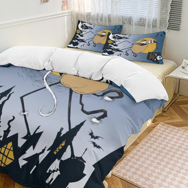 Jack Ghost The Nightmare Before Christmas Comforter Set Soft 3 Pcs Twin Bedding Sets Thicken for All Season