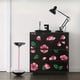 thumbnail image 1 of 1 Roll 17.72in*78.74in Black Flower 3d Wallpaper Self-adhesive Waterproof Pvc Wall Sticker Warm Dormitory Luxury Living Room TV Background Wall Wallpaper Furniture Renovation Sticker Home Decor, 1 of 4