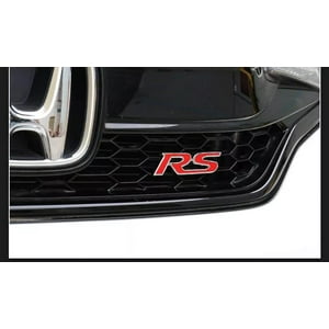 Genrico - Emblema De Pearrilla Pernado Metalico Modelo Rs Cromado Con Rojo