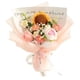 thumbnail image 2 of Ramo De Flores De Ganchillo Ya Hecho Para Aniversario, Regalo Del Día De San Valentín, Café, Flor Rosa, 2 of 5