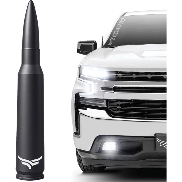 Antena tipo bala 50 Cal Badass para Chevy Silverado y GMC Sierra 2014