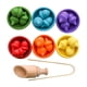 thumbnail image 3 of Bolas de arcoíris en tazas, juguete Montessori, juego clasificador de madera, juego de clasificación de colores, clasificación y conteo de colores par, 3 of 5
