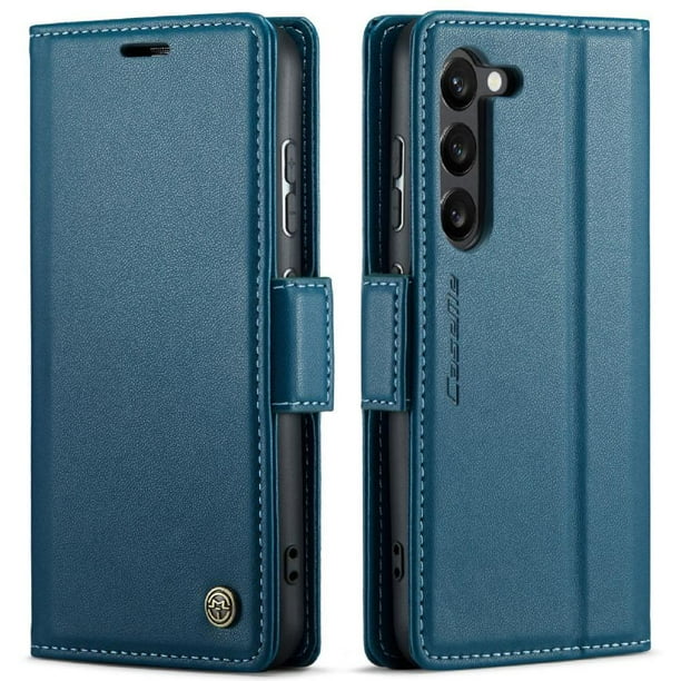 CaseMe tipo cartera Samsung Galaxy S23 con cierre magnético, RFID, tarjetero, soporte, carga inalámbrica