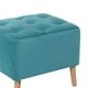 thumbnail image 2 of Pouf Lyon Tela Velvet Turquesa, 2 of 3