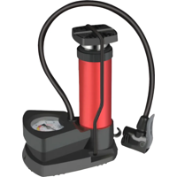 Genérico - Bomba Inflador De Pie P/Neumáticos Bici Motos Pelotas Carros Color Rojo
