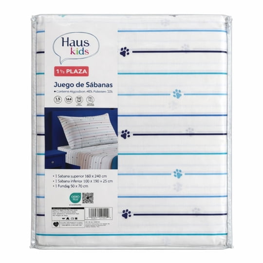 Juego De Sabanas Niño 144 Hilos 1.5 Plazas Haus