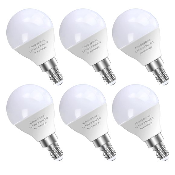 Bombillas LED tipo candelabro GOSCHE, 6 unidades, 6 W, 2700 K, 550 lm