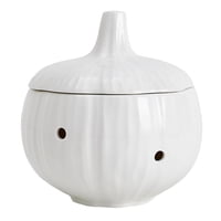 Magideal - Garlic Keeper Bote De Multipropósito Redondo Con Tapas Recipiente De Almacenamiento Contenedor Para Restaurante Aperitivos Domésticos Candy , Blanco 14Cmx13Cm