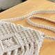 thumbnail image 3 of Bolso de hombro de paja de algodón tejido a mano ganchillo borsa playa bohemia bolso para las mujeres mini bolso blanco, 3 of 3